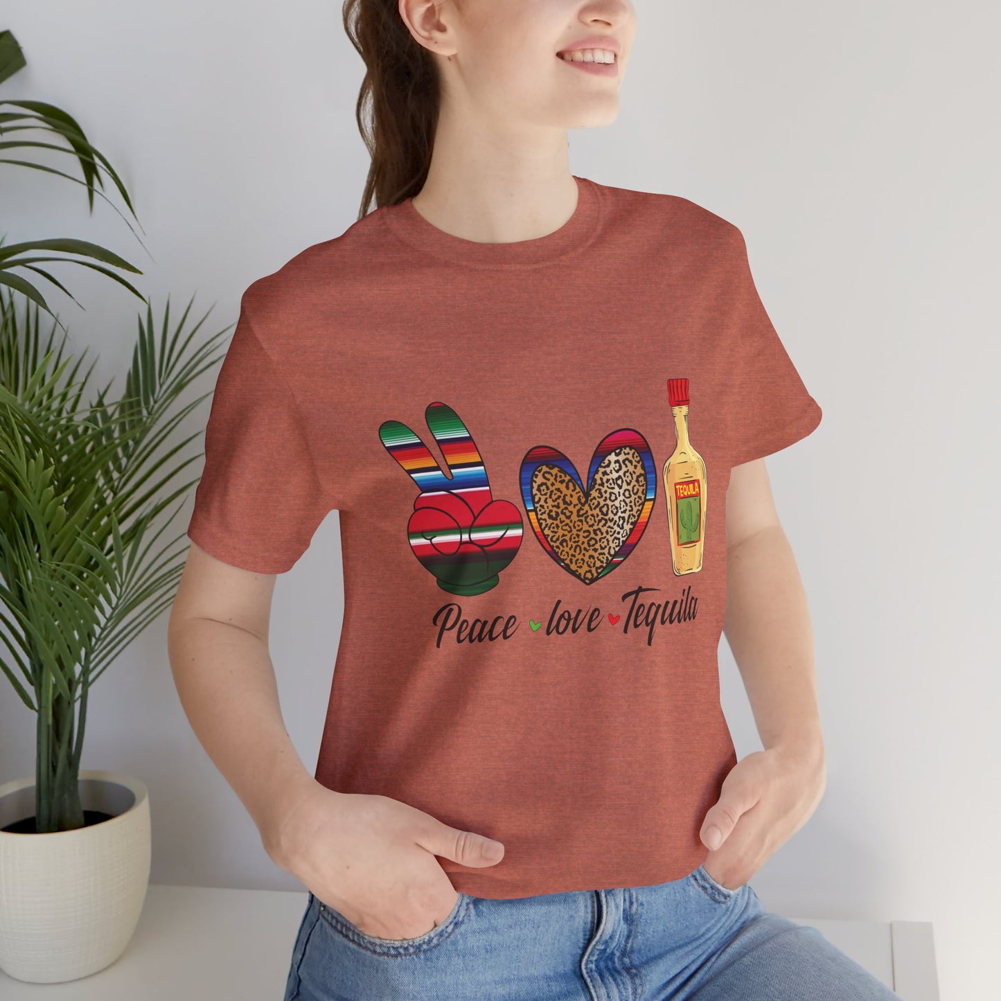 Peace Love Tequila - Jersey Short Sleeve T-Shirt