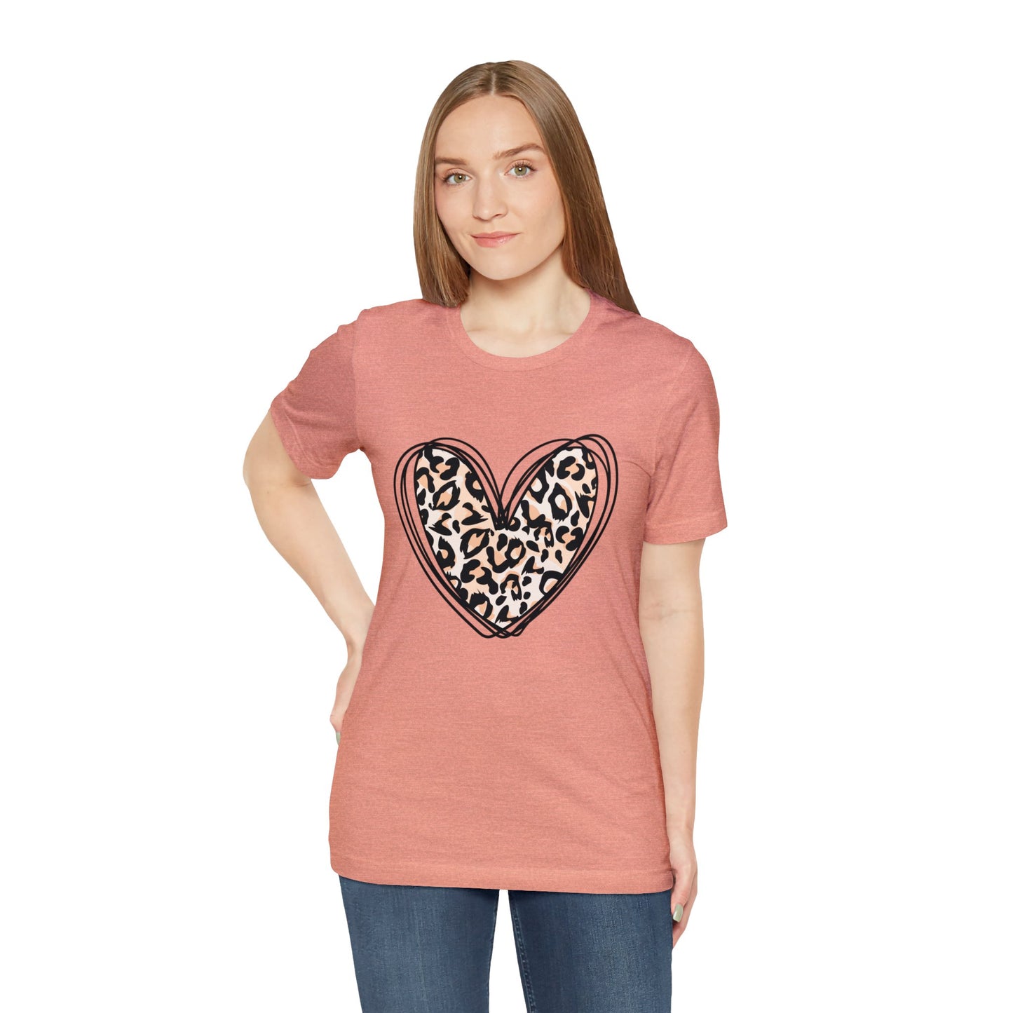 Leopard Heart - Jersey Short Sleeve T-Shirt