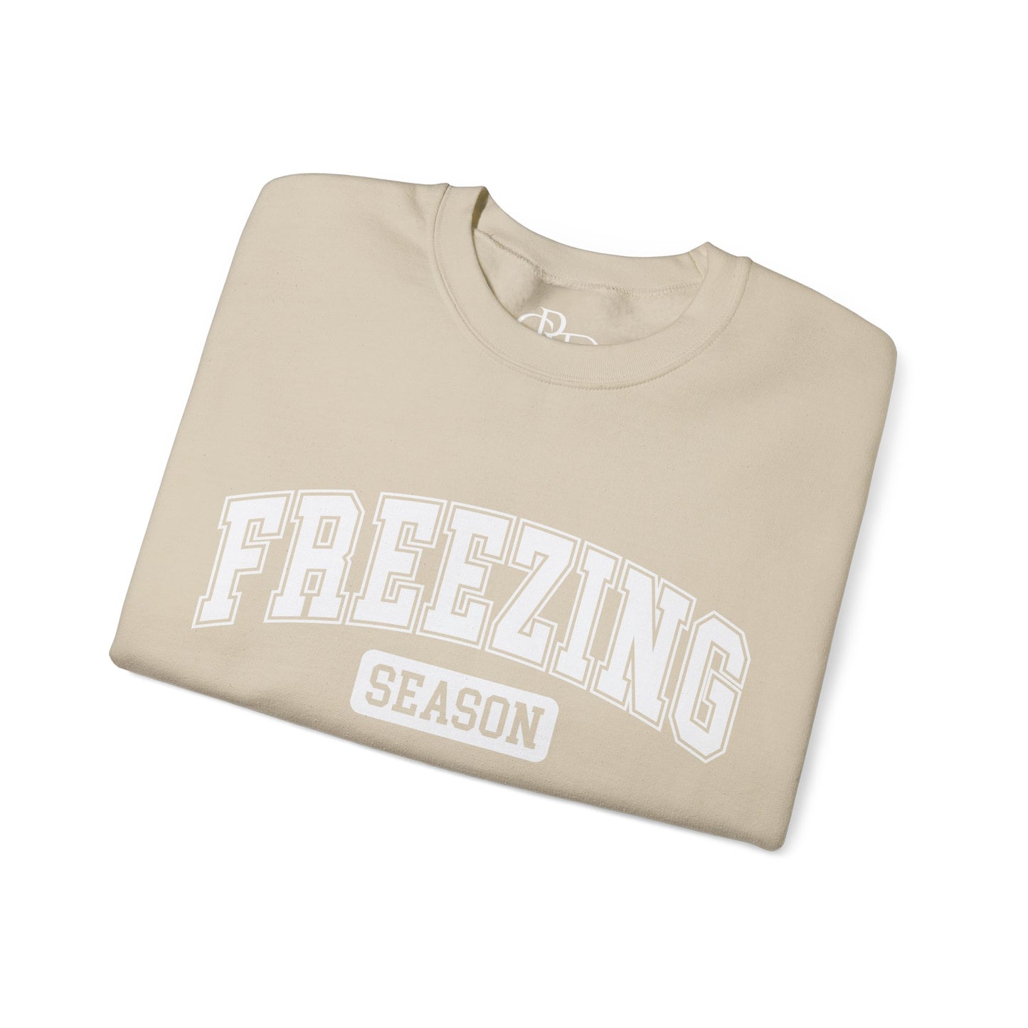 Crewneck Sweatshirt - College Style Font - Freezing Season