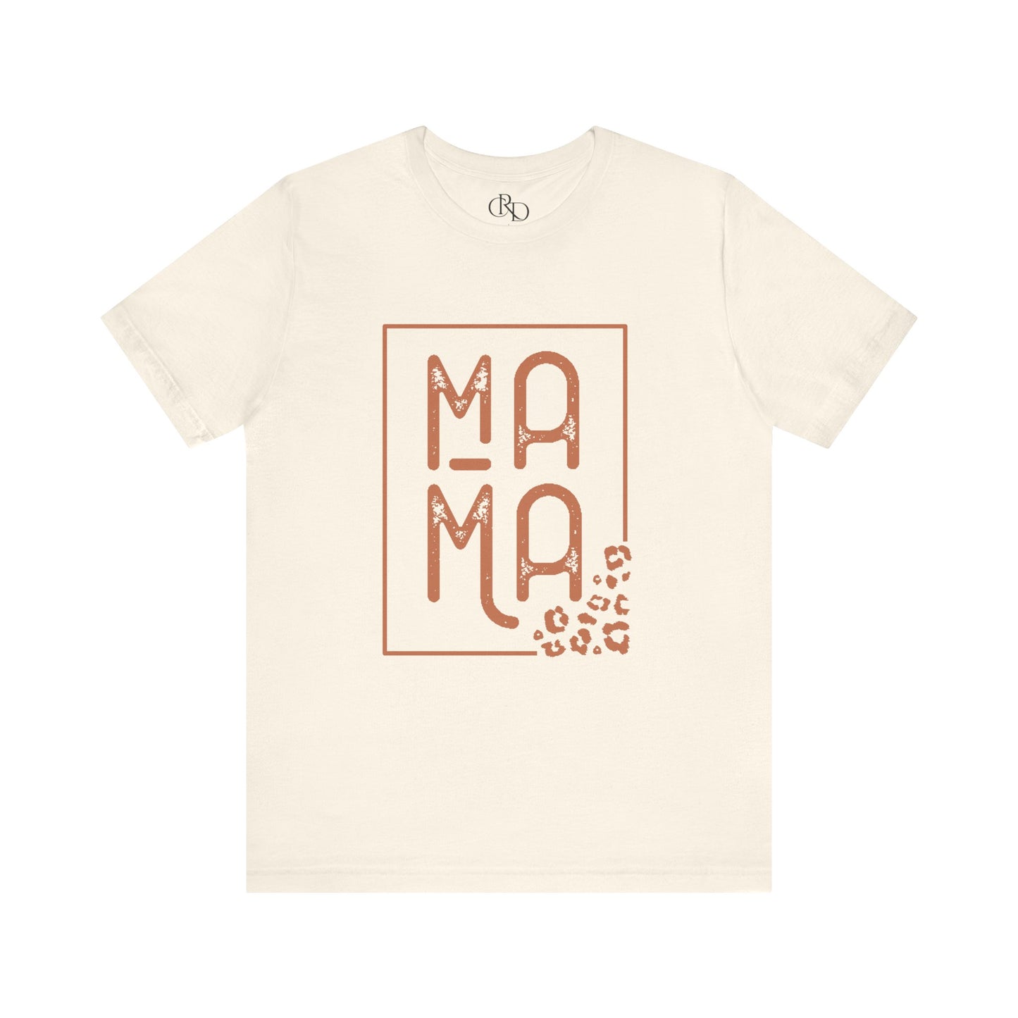 Mama with Leopard Print- Jersey Short Sleeve T-Shirt