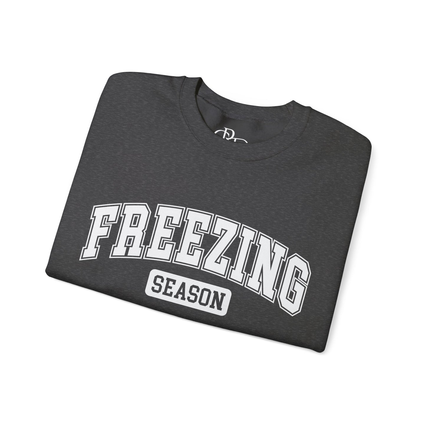 Crewneck Sweatshirt - College Style Font - Freezing Season