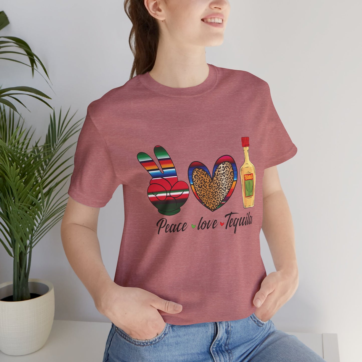 Peace Love Tequila - Jersey Short Sleeve T-Shirt