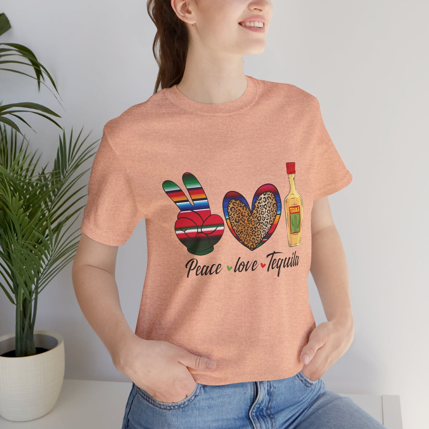 Peace Love Tequila - Jersey Short Sleeve T-Shirt