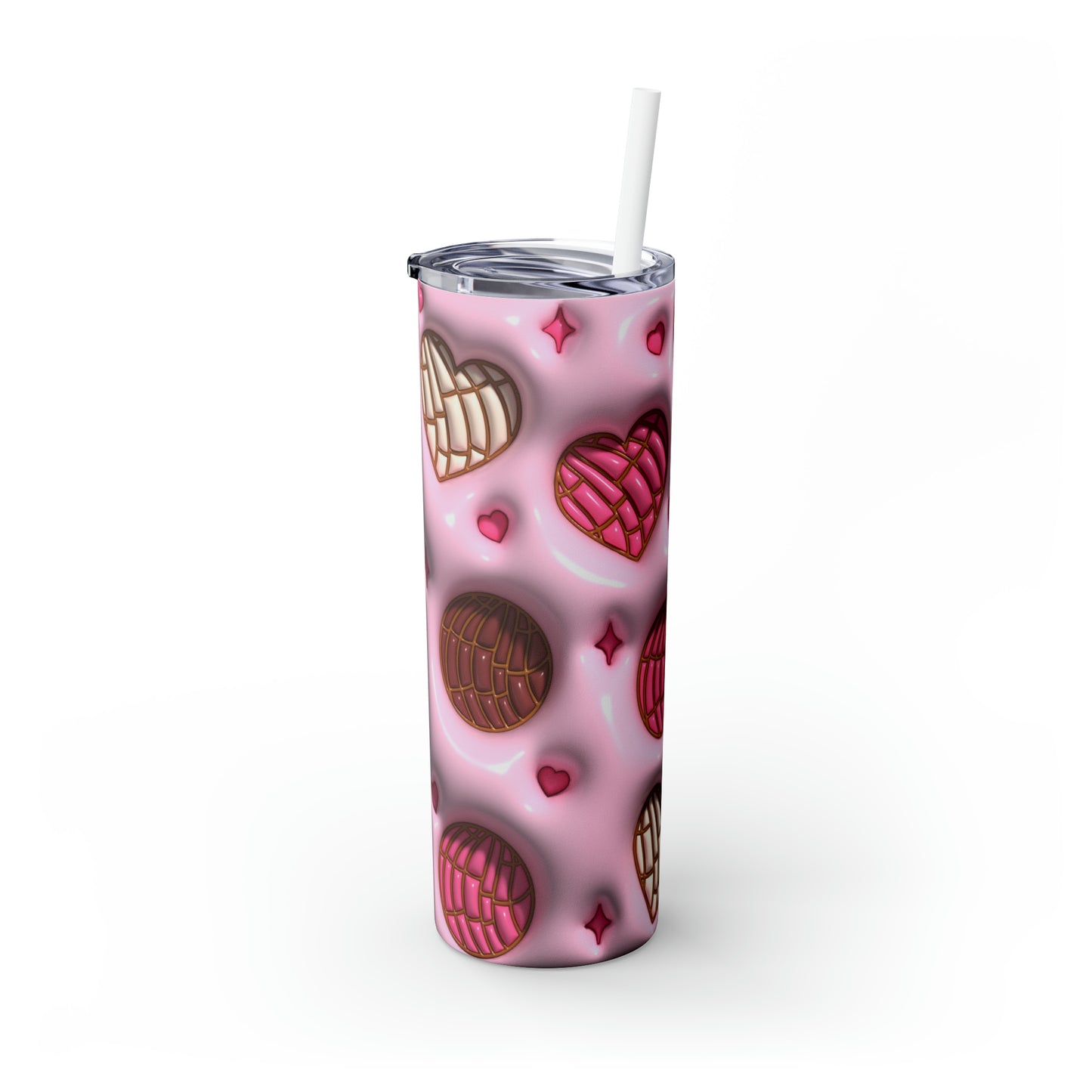 Inflated Bubble Concha - Skinny Tumbler with Straw, 20oz