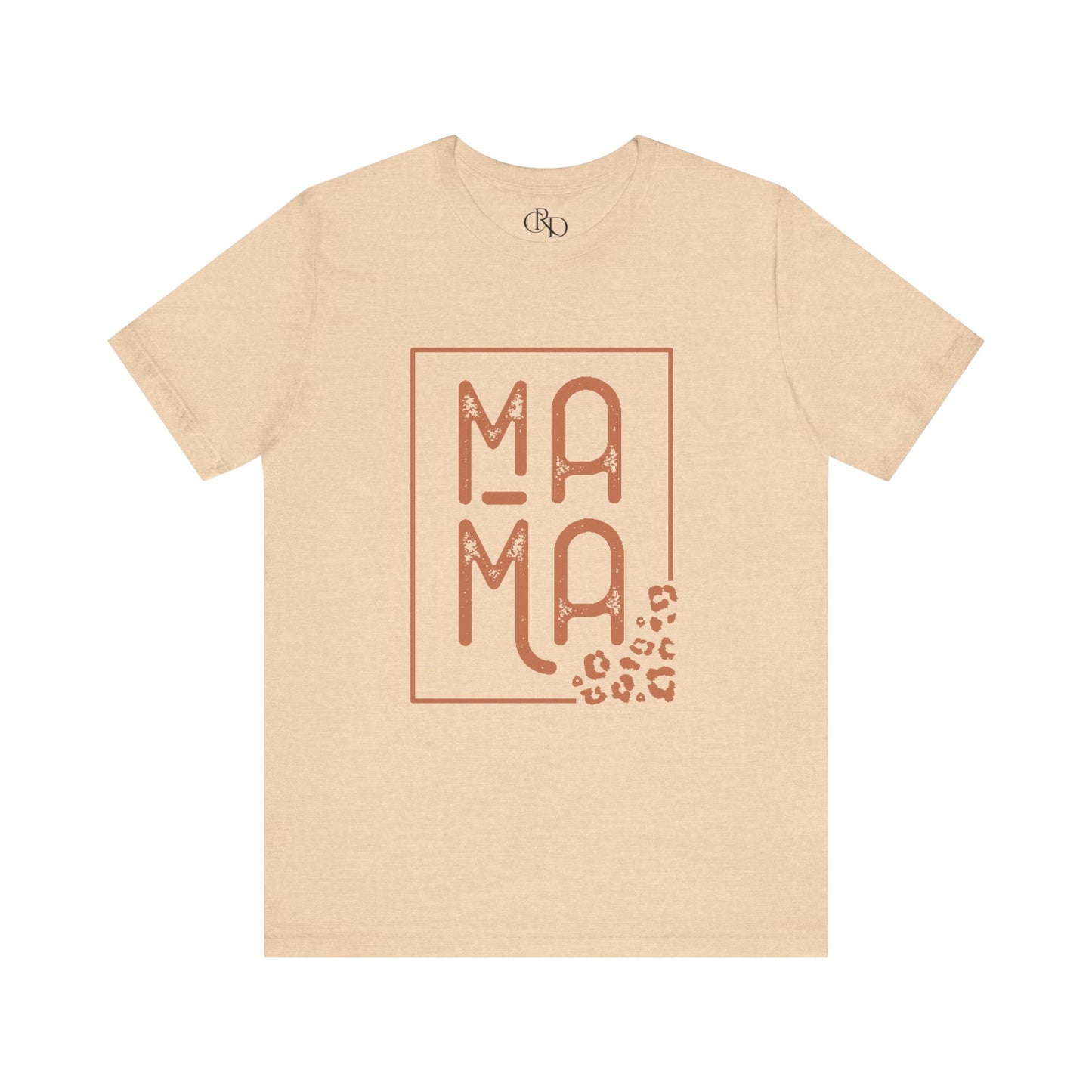 Mama with Leopard Print- Jersey Short Sleeve T-Shirt