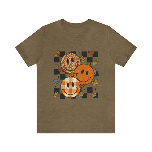 Fall Happy Face - Jersey Short Sleeve T-Shirt