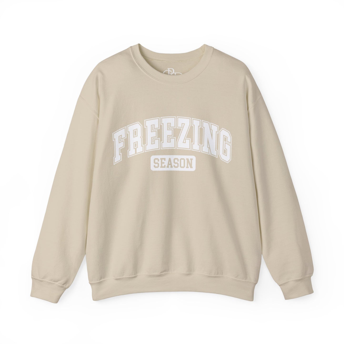 Crewneck Sweatshirt - College Style Font - Freezing Season