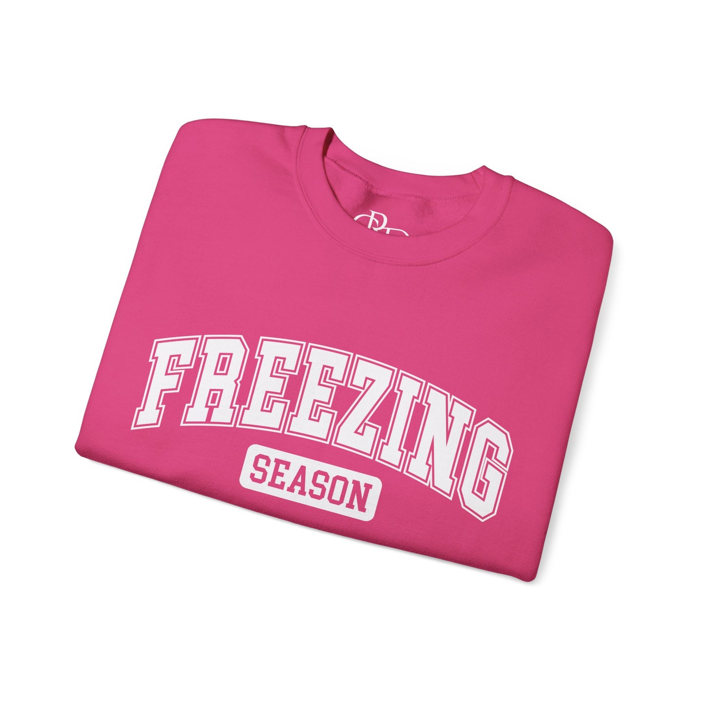 Crewneck Sweatshirt - College Style Font - Freezing Season