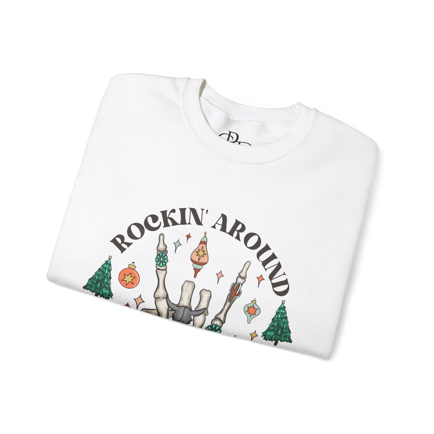 Rockin' Around the Christmas Tree - Heavy Blend™ Crewneck Sweatshirt